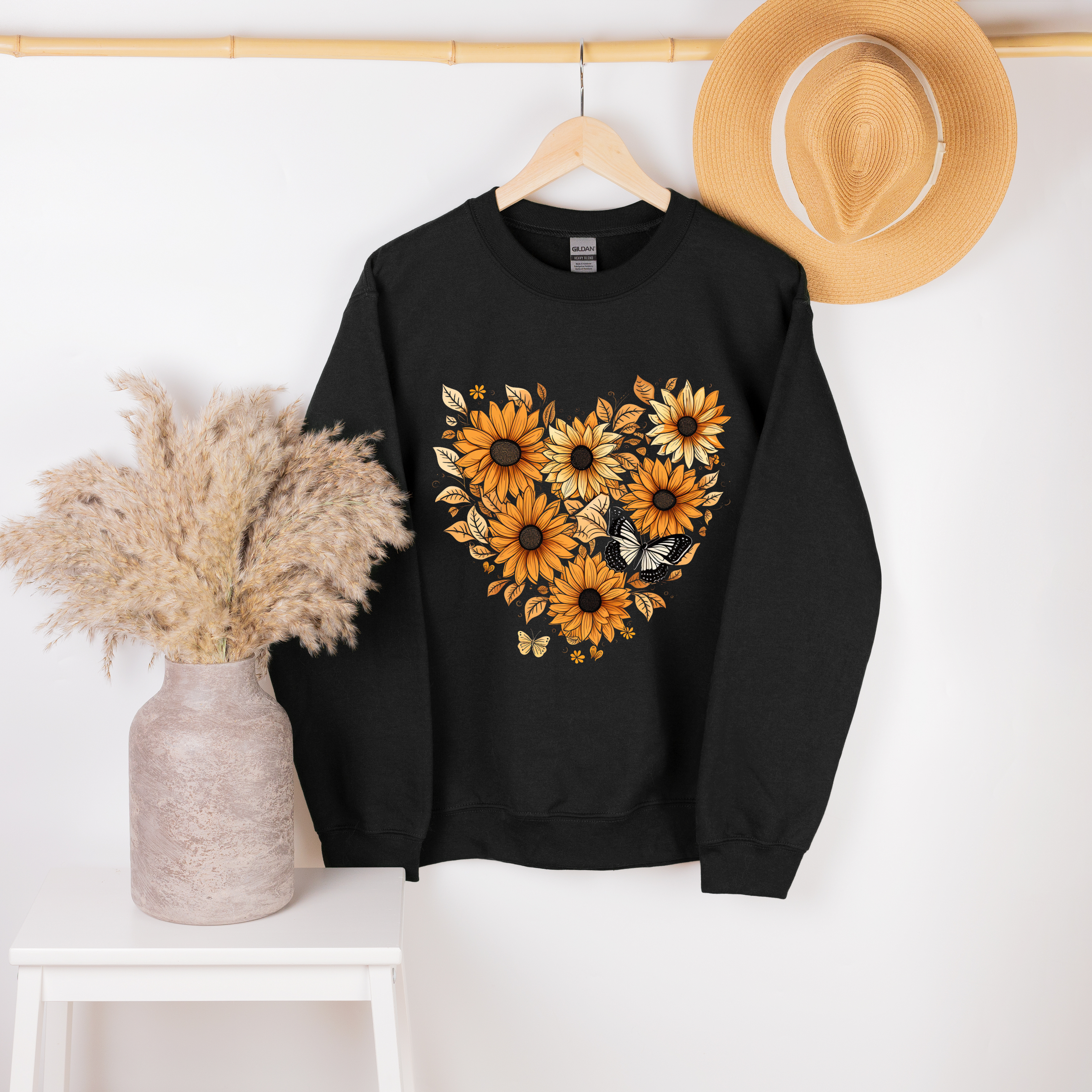 Sunflower Heart Tee Or Crew