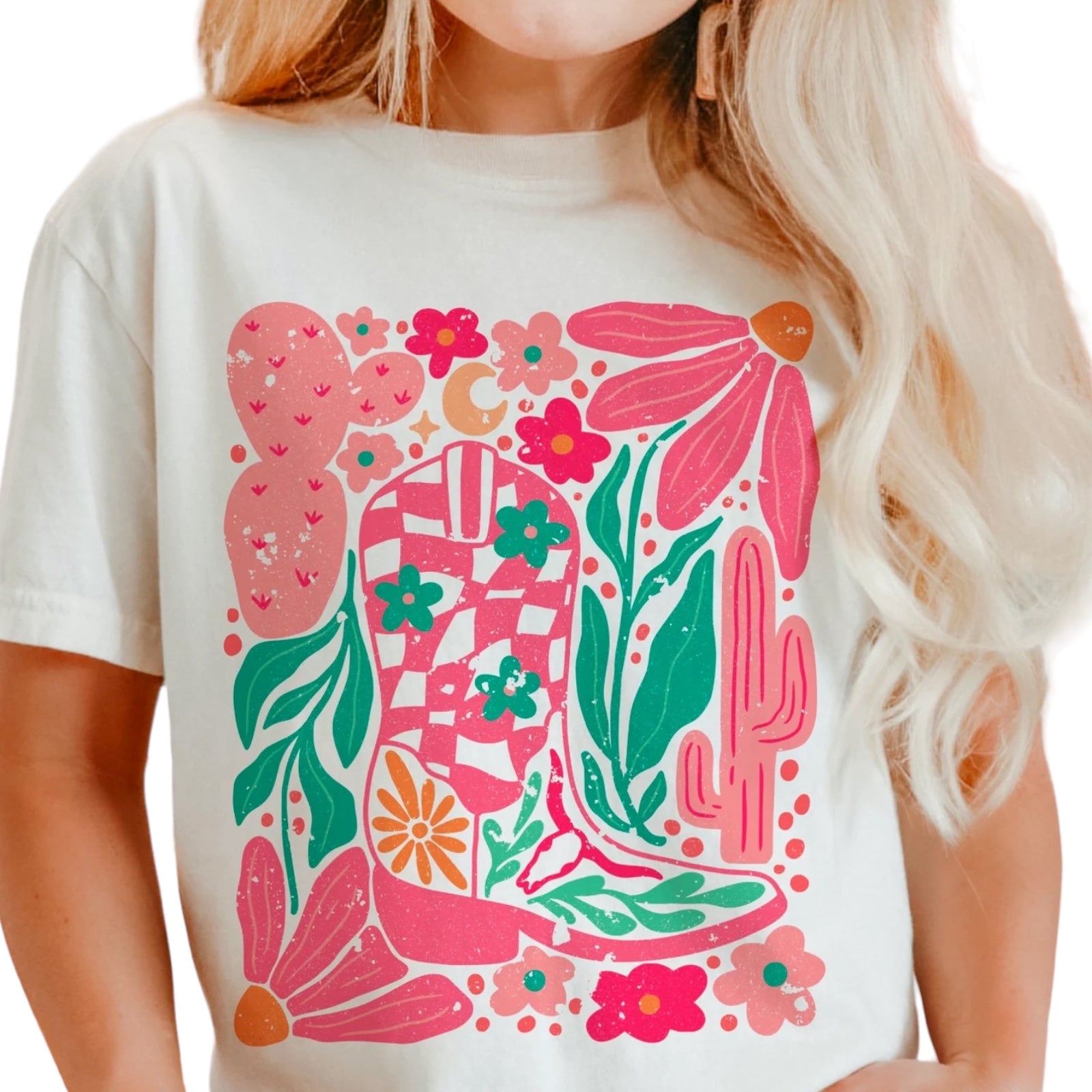 Floral Boot Tee