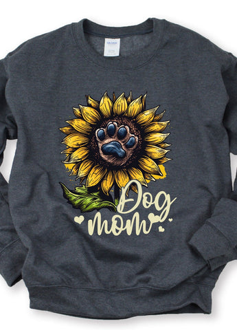 Sunflower Dog Mom Tee Or Crew