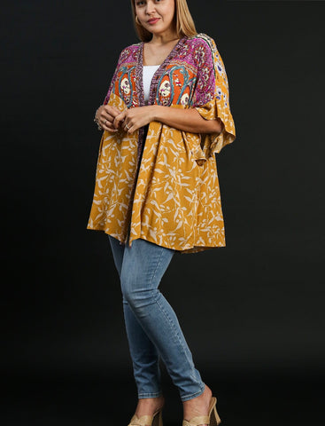 Sweet As Honey Kimono Top (XL-1X-2X)