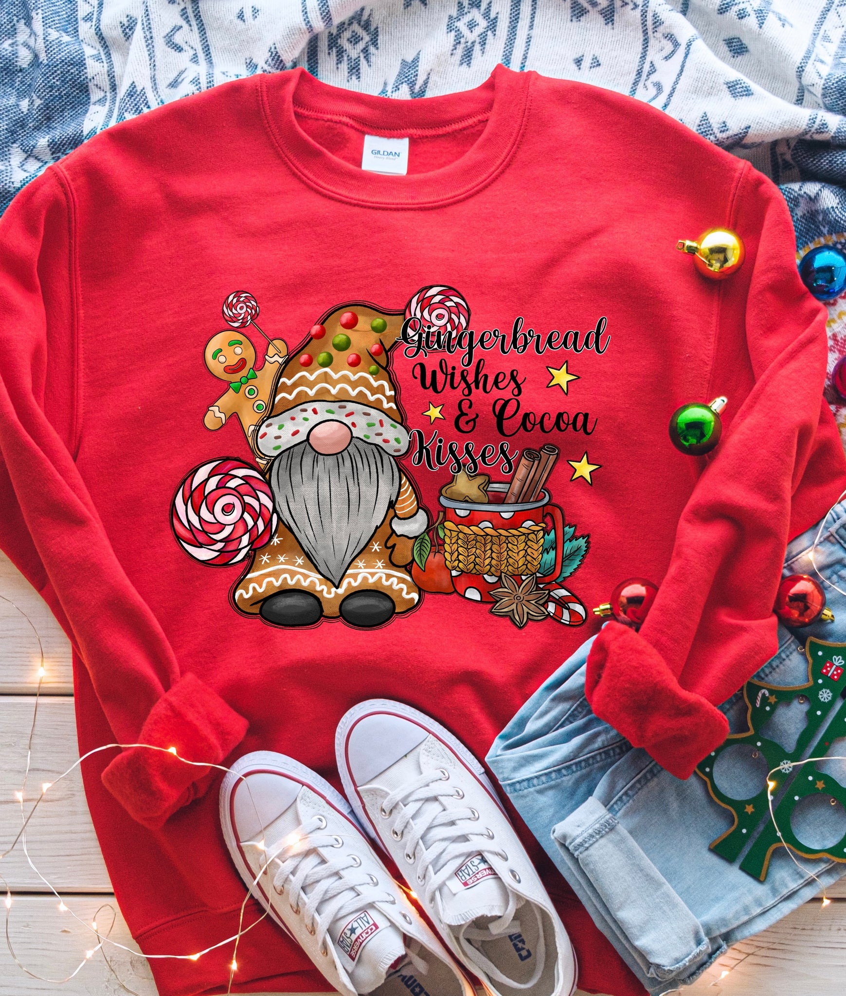 Gingerbread Wishes Tee Or Crew