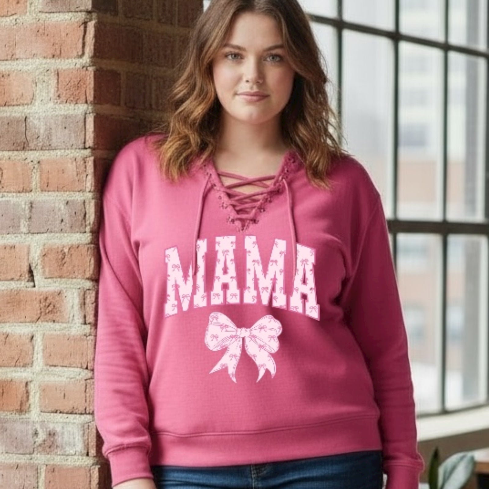 Bow Mama Tee or Crew