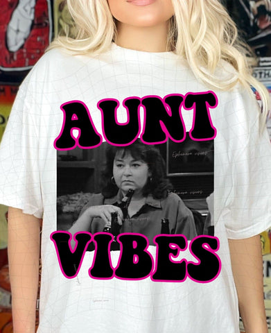 Aunt Vibes Tee Or Crew (Light Grey)