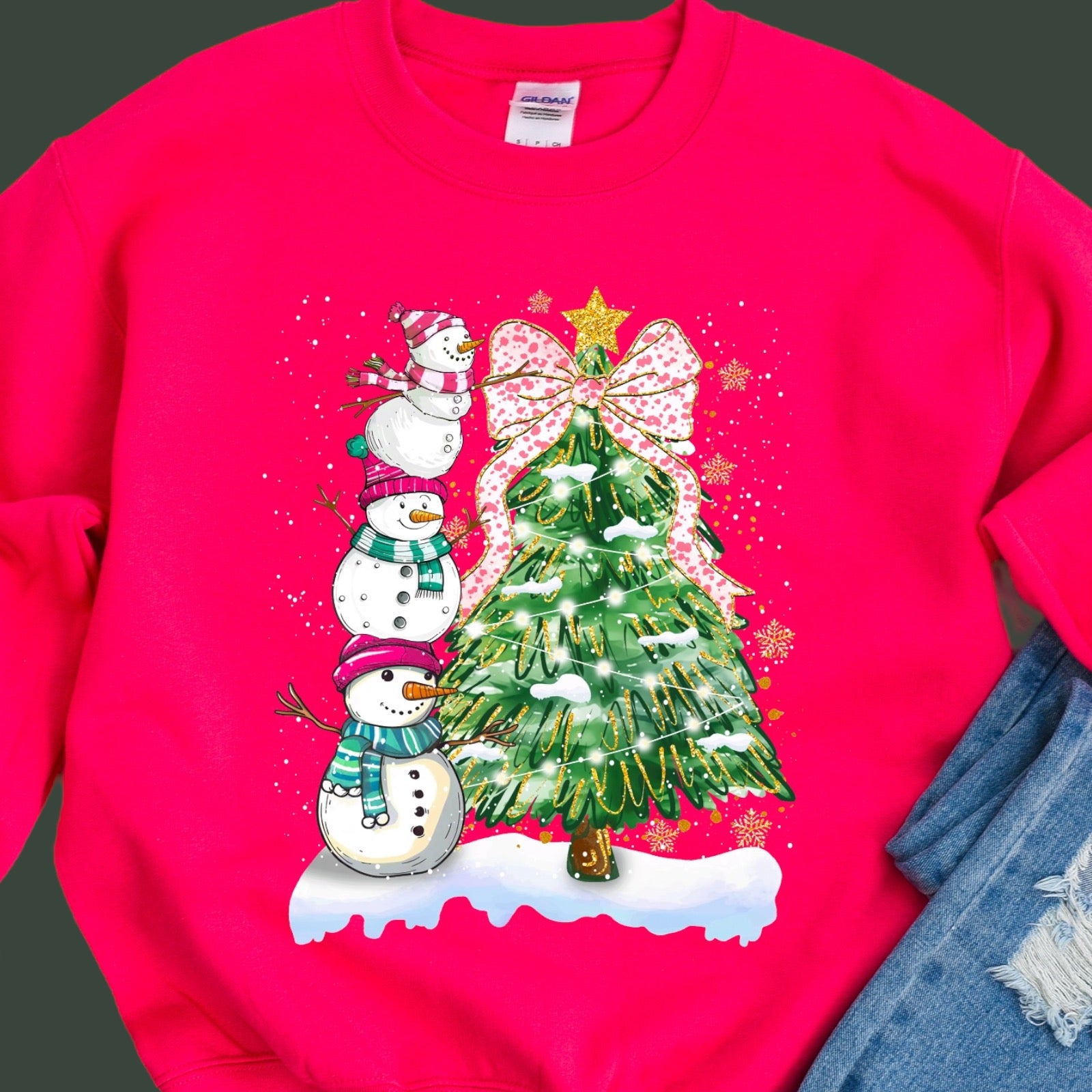 Very Merry Snowmen Tee or Crew