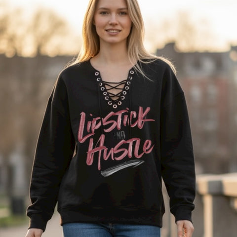 Lipstick & Hustle Tee or Crew