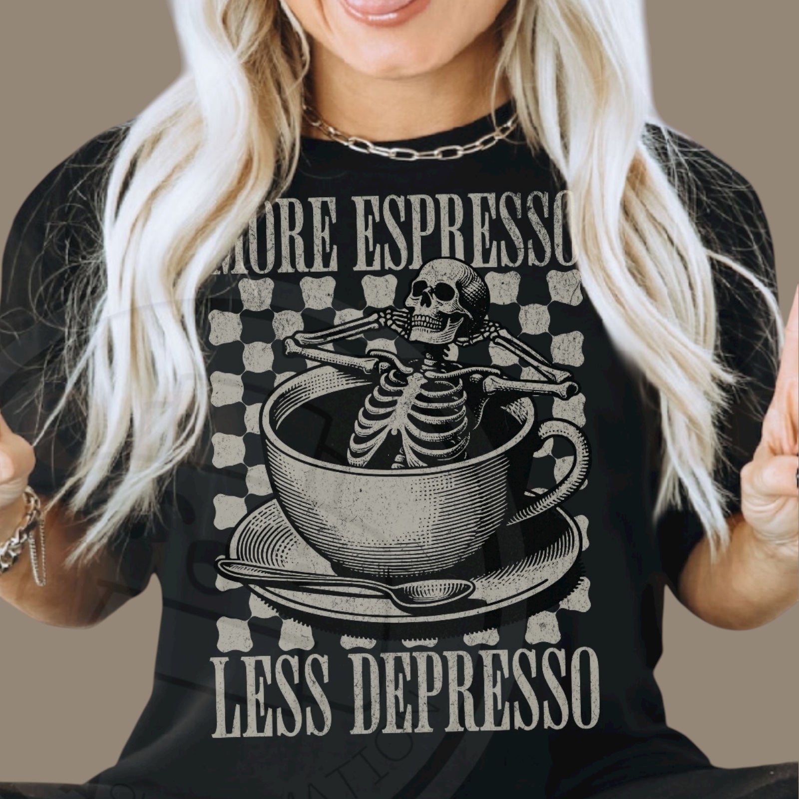 Depresso Tee or Crew