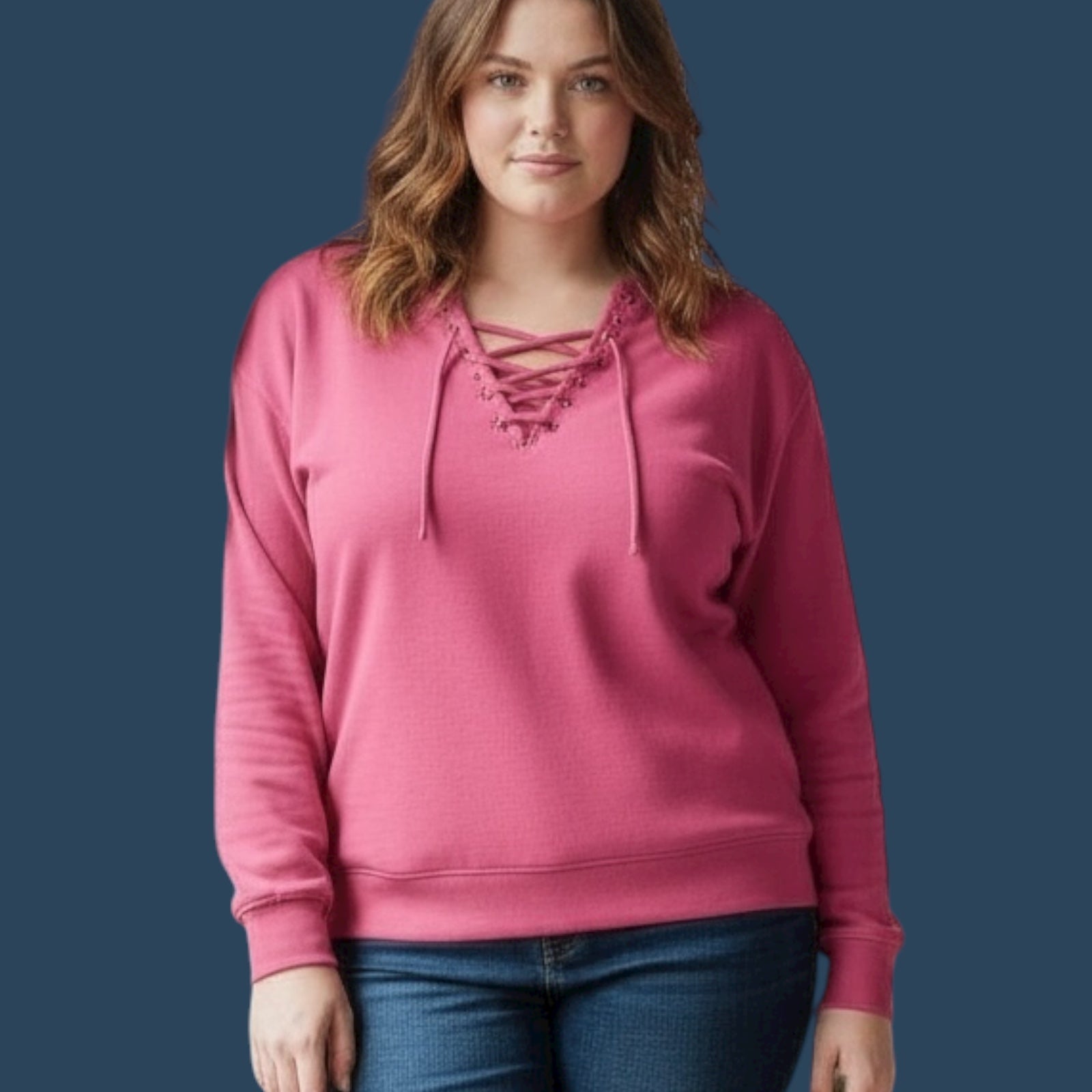 Pink Solid Tee or Crew