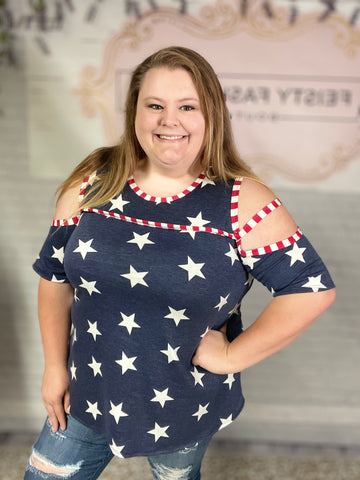 Stars Spangled Cutie Top (1X-2X-3X)