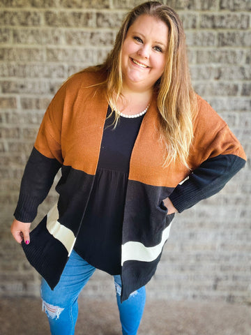 Lattes & Laughter Cardigan Top (1X-2X-3X)